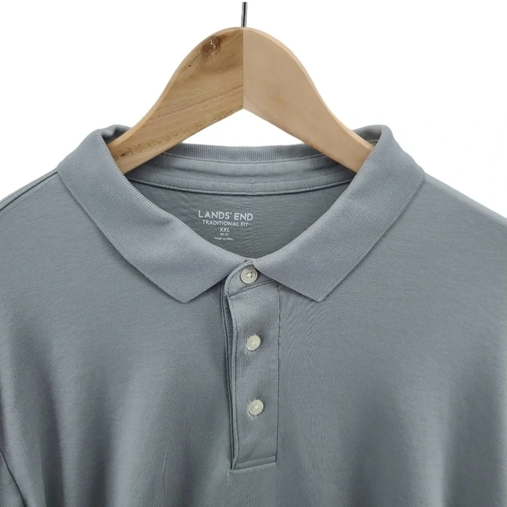 Gray Long Sleeve Polo Sweater - Picture 3 of 4